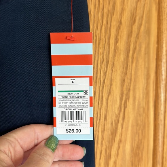 Cat & Jack Boys Straight Leg Adjustable Waist Chino Pant, Fighter Pilot … - Picture 7 of 14